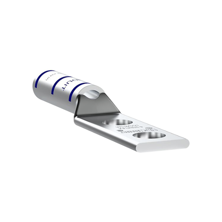 Terminal Doble Ojillo 1/4" para Cable 6 AWG (16mm entre orificios). 50 Piezas