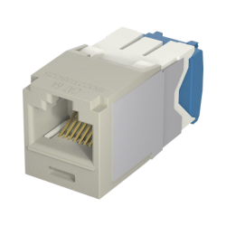 Conector Jack RJ45 Estilo TG, Mini-Com, Categoría 6A, de 8 Posiciones y 8 Cables, Color Gris