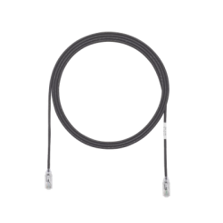 Cable de Parcheo TX6, UTP Cat6, Diámetro Reducido (28AWG), Color Negro, 4.57 Metros (15 Pies)