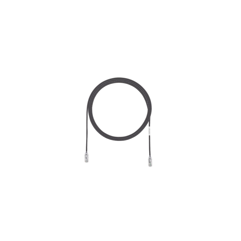 Cable de Parcheo TX6, UTP Cat6, Diámetro Reducido (28AWG), Color Negro, 4.57 Metros (15 Pies)