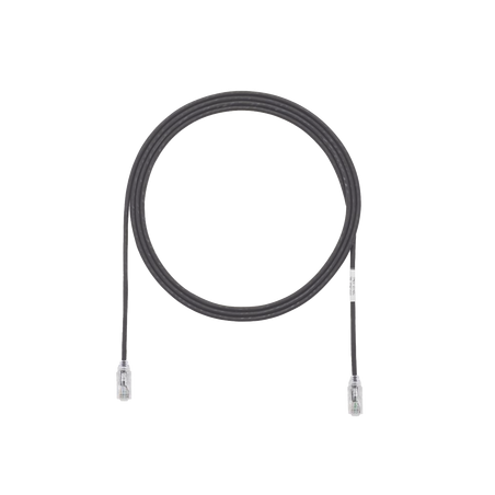 Cable de Parcheo TX6, UTP Cat6, Diámetro Reducido (28AWG), Color Negro, 4.57 Metros (15 Pies)