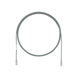 Cable de Parcheo UTP Cat6A, CM/LSZH, Diámetro Reducido (28AWG), Color Gris, 0.30 Metros (1 Pie)