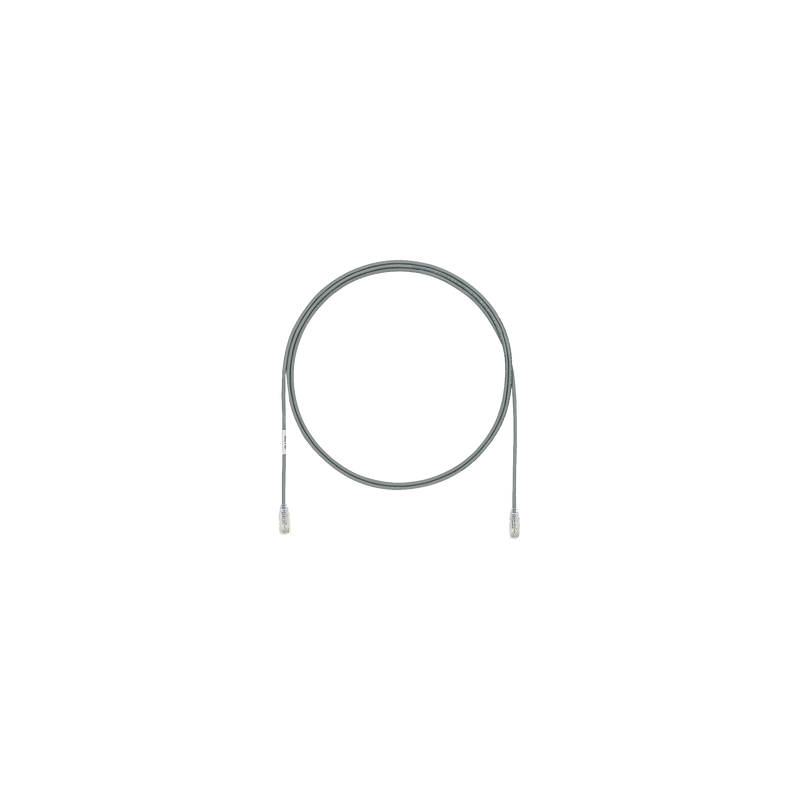 Cable de Parcheo UTP Cat6A, CM/LSZH, Diámetro Reducido (28AWG), Color Gris, 0.30 Metros (1 Pie)