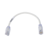 Cable de Parcheo UTP, Cat6A, Diámetro Reducido (28 AWG), CM/LSZH, Color Blanco Mate, 20.3 cm (8 Pulgadas)