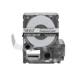 Casete de 150 Etiquetas Bandera, Poliéster de 25.4 mm x 38.1 mm (1 x 1.5 pulgadas), para Cables de 3.1 mm - 5.1 mm (0.12 - 0.2 