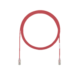 Cable de Parcheo UTP Cat6A, CM/LSZH, Diámetro Reducido (28AWG), Color Rojo, 1.52 Metros (5 Pies)