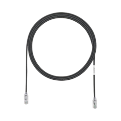 Cable de Parcheo TX6, UTP Cat6, Diámetro Reducido (28AWG), Color Negro, 1.52 Metros (5 Pies)