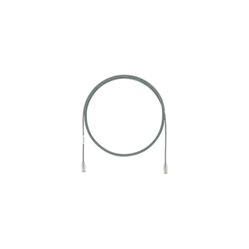 Cable de Parcheo UTP Cat6A, CM/LSZH, Diámetro Reducido (28AWG), Color Gris, 2.13 Metros (7 Pies)