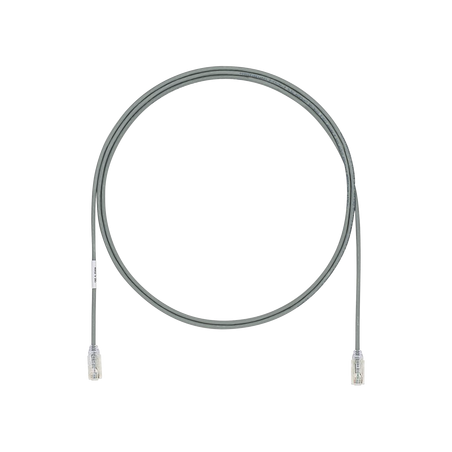 Cable de Parcheo UTP Cat6A, CM/LSZH, Diámetro Reducido (28AWG), Color Gris, 2.13 Metros (7 Pies)