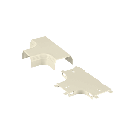 Accesorio en "T", para uso con canaleta T45, Material PVC Rígido, Color Blanco