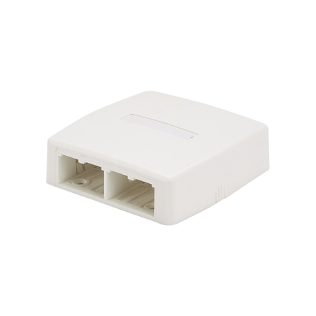 Caja de Montaje en Superficie, Para 4 Módulos Mini-Com, Color Blanco