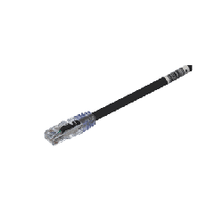 Cable de Parcheo UTP, Cat6A, 24 AWG, CM, Color Negro, 0.3 Metros (1 Pie)