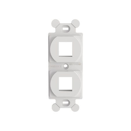 Marco de Módulo Dúplex, Para Placas Frontales Estándar NEMA 106, Acepta 2 Módulos Keystone, Color Blanco