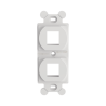 Marco de Módulo Dúplex, Para Placas Frontales Estándar NEMA 106, Acepta 2 Módulos Keystone, Color Blanco