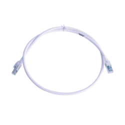 Patch Cord Z-MAX Cat6A S/FTP, CM/LS0H, 0.91 Metros (3 Pies), Color Blanco, Versión Bulk (Sin Empaque Individual)