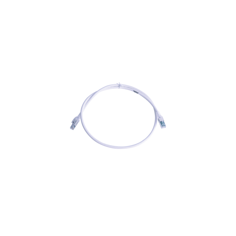 Patch Cord Z-MAX Cat6A S/FTP, CM/LS0H, 0.91 Metros (3 Pies), Color Blanco, Versión Bulk (Sin Empaque Individual)