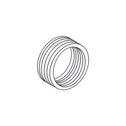 Reducción Bushing Aluminio de 1" a 3/4" / Con Recubrimiento de Uretano Purpura.