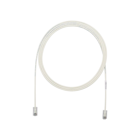 Cable de Parcheo UTP Cat6A, CM/LSZH, Diámetro Reducido (28AWG), Color Blanco Mate, 3.05 Metros (10 Pies)