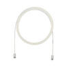 Cable de Parcheo UTP Cat6A, CM/LSZH, Diámetro Reducido (28AWG), Color Blanco Mate, 3.05 Metros (10 Pies)