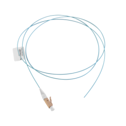 Pigtail de Fibra Óptica LC Simplex, Multimodo OM3 XGLO 50/125, OFNR, Color Aqua, 1 Metro (3.28 Pies)