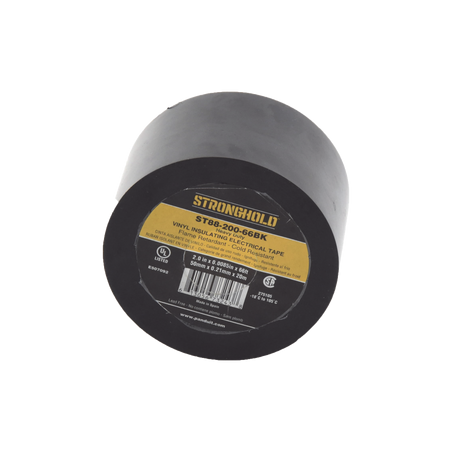 Cinta Eléctrica STRONGHOLD Para Aislar, de PVC, Trabajo Pesado Eléctrico (UV, abrasión, aceite, corrosión), Grosor 0.21 mm (