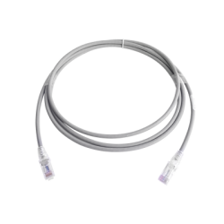 Patch Cord MC6 Modular Cat6 UTP, CM/LS0H, 2.13 Metros (7 Pies), Color Gris, Versión Bulk (Sin Empaque Individual)