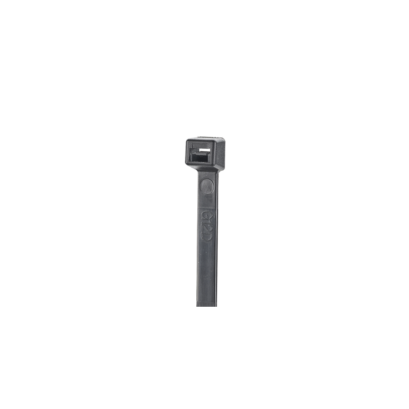 Cincho de Nylon 6.6 StrongHold™, 160mm largo x 2.5mm ancho, Color Negro, Exterior Resistente a Rayos UV, Paquete de 100pz