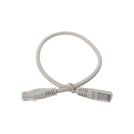 Cable de Parcheo UTP Cruzado Cat6 0.4 Metros (1.31 Pies) - Gris