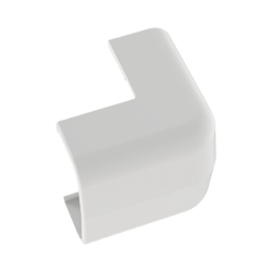 Conducto Portacables Superficial tipo Empalme Esquina Exterior Baja Tensión LD5, color Blanco de PVC Rígido de Cierre Rápido.