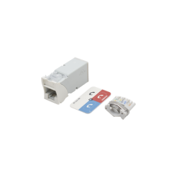 Jack Z-Max Cat6A, UTP, Montaje Híbrido en Placa de Pared (Plano y Angulado), Color Blanco, Versión Bulk (Sin Empaque Individua