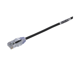 Cable de Parcheo TX6, UTP Cat6, Diámetro Reducido (28AWG), Color Negro, 0.5 Metros (1.64 Pies)