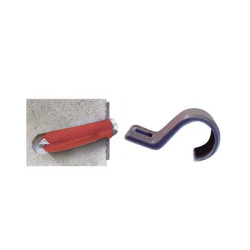Kit de 3 grapas, 3 taquetes Y 3 tornillos para sujetar conductores redondos o tubo en muro (para tubería de 3/4) (2105-07240)