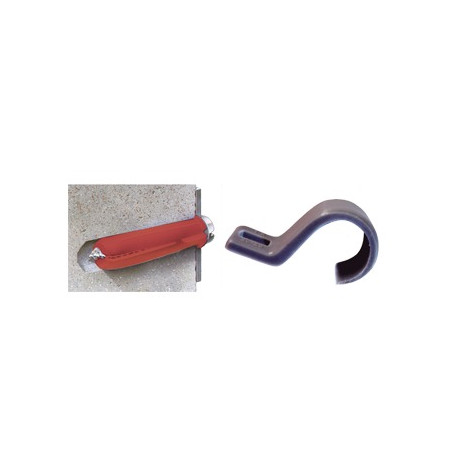 Kit de 3 grapas, 3 taquetes Y 3 tornillos para sujetar conductores redondos o tubo en muro (para tubería de 3/4) (2105-07240)