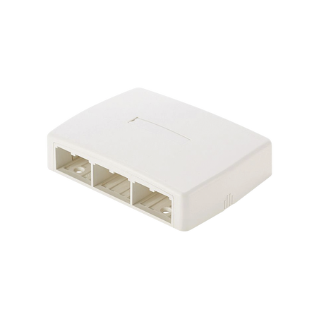 Caja de Montaje en Superficie, Para 6 Módulos Mini-Com, Color Blanco Mate