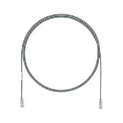 Cable de Parcheo TX6, UTP Cat6, Diámetro Reducido (28AWG), Color Gris, 1.5 Metros (4.92 Pies)