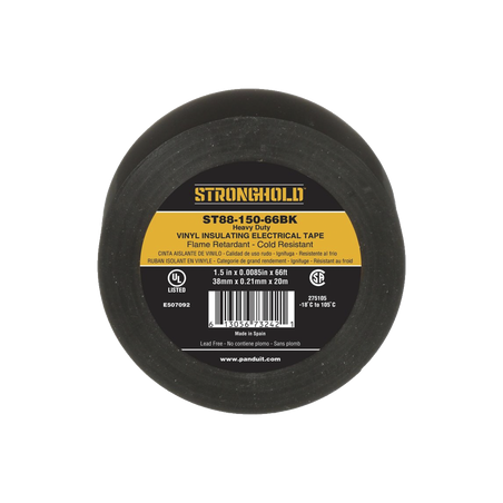 Cinta Eléctrica STRONGHOLD para Aislar, de PVC, Trabajo Pesado Eléctrico Industrial (Soporta UV, abrasión, agua, aceite y cor