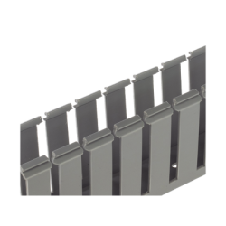 Canaleta Ranurada de PVC sin Tapa, Tipo G, 3.25 in de Ancho, 3.12 in de Alto y 1828.8 mm de Largo, Color Gris