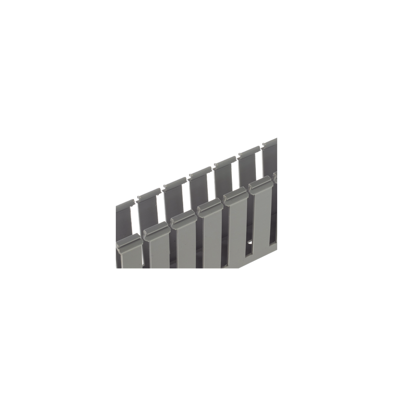 Canaleta Ranurada de PVC sin Tapa, Tipo G, 3.25 in de Ancho, 3.12 in de Alto y 1828.8 mm de Largo, Color Gris