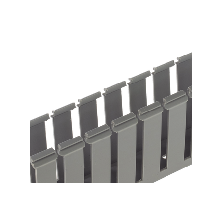 Canaleta Ranurada de PVC sin Tapa, Tipo G, 3.25 in de Ancho, 3.12 in de Alto y 1828.8 mm de Largo, Color Gris