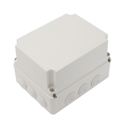 Caja Derivación-Conexión de Plástico (190 X 240 X 165 mm) con 12 Glándulas de Goma. Para Instalaciones Comerciales, Residenc