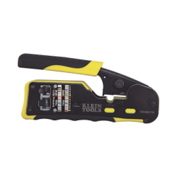 Ponchadora/Pelacables/Cortacables con Matraca para Conectores Pass-Thru RJ45 y Conectores Estándar RJ11/RJ12.