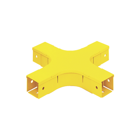 Accesorio de 4 Vías Horizontal, Con Ángulos a 90º, Para Canaletas FiberRunner™ 2X2, Color Amarillo