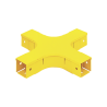 Accesorio de 4 Vías Horizontal, Con Ángulos a 90º, Para Canaletas FiberRunner™ 2X2, Color Amarillo