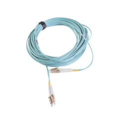 Jumper de Fibra Óptica Multimodo 50/125 XGLO OM3, LC-LC Duplex, OFNR, Color Aqua, 7 Metros (22.97 Pies)