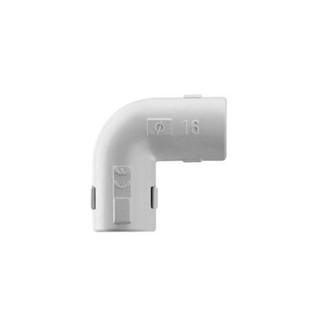 Unión en "L" (Codo) para tubería rígida, recomendado para cable eléctrico, PVC Auto-extinguible, de 32 mm