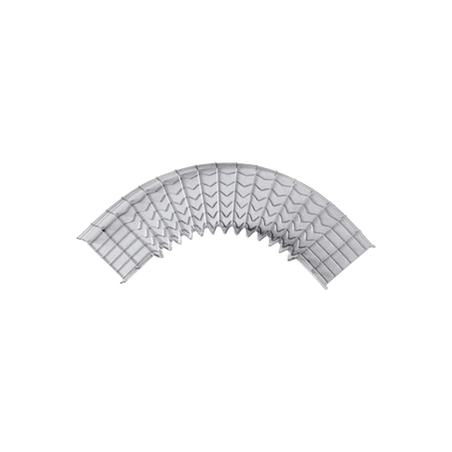 Curva Pre-Fabricada Horizontal de 90° con medidas de 54 mm de Peralte y 50 mm Ancho (54/50 mm)