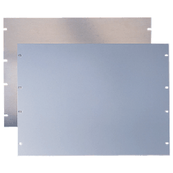 Tapa Ciega Para Rack Estándar de 19in, Plano, de Acero, 2 UR, Color Gris