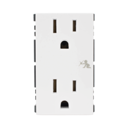 Módulo Dúplex de Contactos Eléctricos 10A 127V Color Blanco / Compatible con Cajas para Pavimento SM-CPAV-2 y SM-CPAV-4 / Req