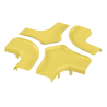 Tapa Para Accesorio de 4 Vías Horizontal FRFWC6X4LYL, Para Canaletas FiberRunner™ 6X4, Color Amarillo
