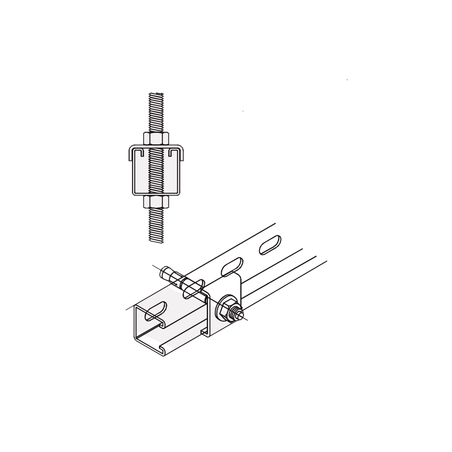 Tope Unicanal "U" para Tornillo de 3/8" ( 9.5 mm ).